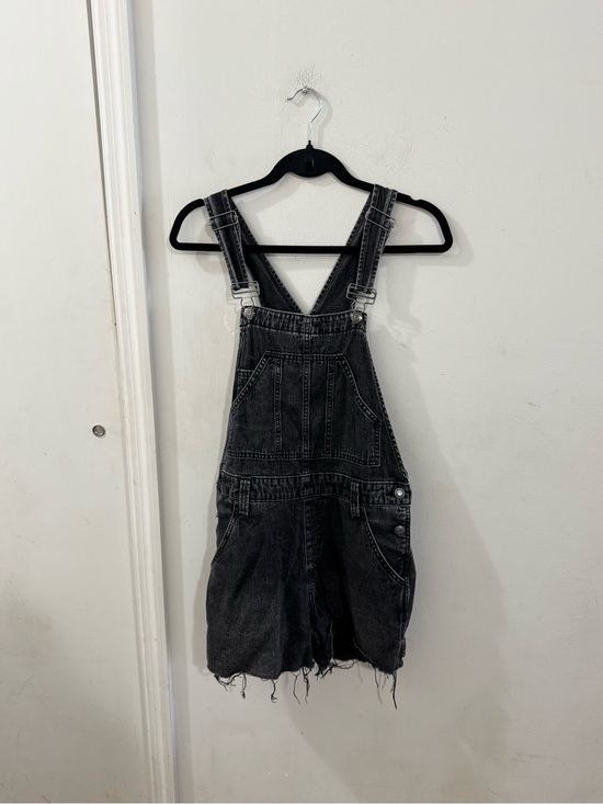 wild fable Pants - Wild Fable Washed Black Denim Overall Dress with Frayed Hem, size XS